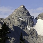 Navajo Peak from above Lake Isabelle