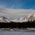 From left; Pawnee Peak, Little Pawnee Peak, Mount Toll, Paiute Peak, and Mount Audubon