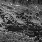 Indian peaks, black and white