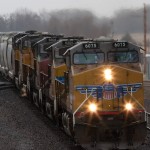 UP 6075 and company lead two miles worth of soda ash cars.