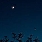 At this point I abandoned the focus on the moon, and went for a wider scene, with Venus in the lower right.