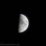A decent shot of the half moon last week.
