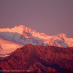 Morning sunlight breaks on the Indian Peaks