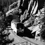 Amtrak #5 California Zephyr exits tunnel 29 near Pinecliffe, CO
