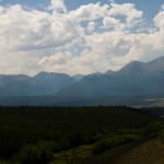 The Colorado giants: Mount Elbert at 14,443' (left) and Mount Massive at 14,421' (right)