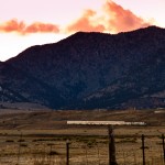 Amtrak No. 6 emerging from Barbara's Gulch west of Arvada, CO