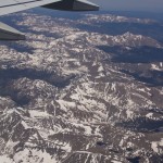 Indian Peaks Wilderness and Rocky Mountain National Park from my plane window.