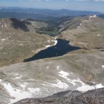 Summit Lake from the top, Chicago Lakes below.