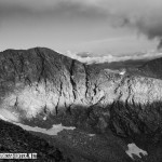 Light on the ridge between Mount Democrat and Mount Traver, on the numerous Thirteener peaks.