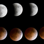 The Blood Moon, also known as a lunar eclipse. I pieced together my images of the moon from full to full eclipse.